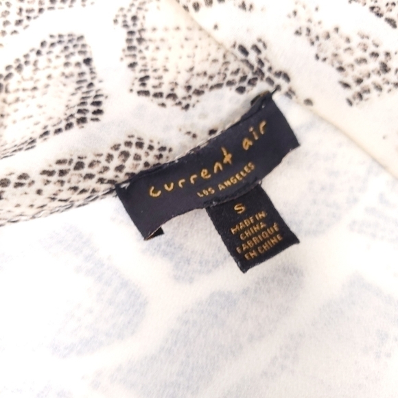 Anthropologie Current Air Snakeskin Print Sheer Lined Dress Size Small - Picture 8 of 15